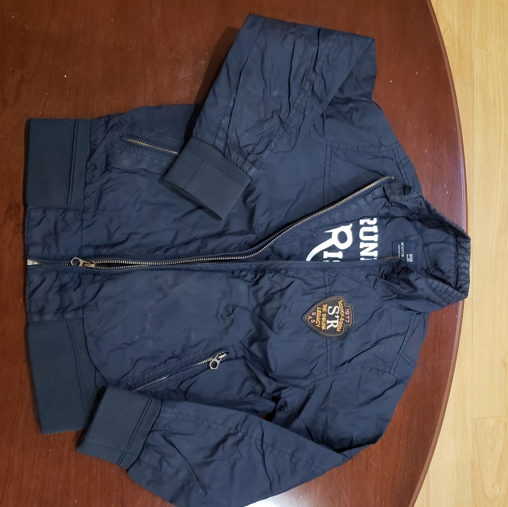 Boys navy windbreaker jacket